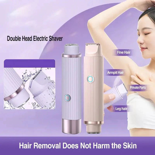 ⚡ Double Head Electric Shaver – Waterproof & Rechargeable 💧