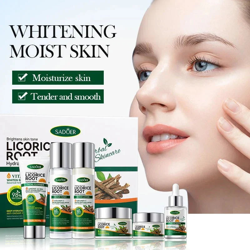 🌿 Sadoer Licorice Root Whitening Skin Care Set ✨