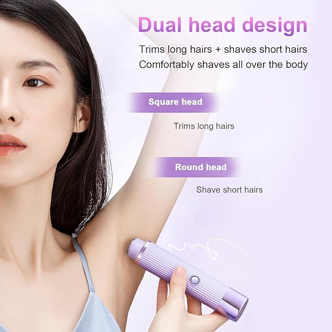 ⚡ Double Head Electric Shaver – Waterproof & Rechargeable 💧