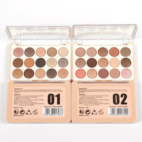 12-Color Glam Eyeshadow Palette - Matte & Shimmer Shades | Souk Al Habibi