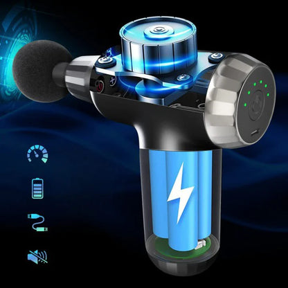 💆‍♂️ Muscle Massage Gun FH-820 – Deep Tissue Massager with 4 Heads for Pain Relief 💪