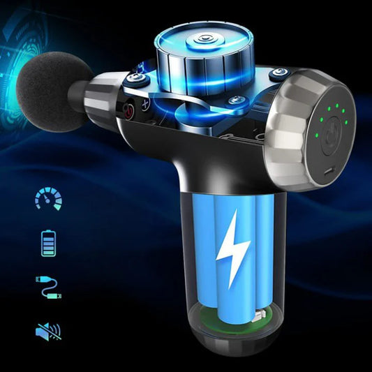 💆‍♂️ Muscle Massage Gun FH-820 – Deep Tissue Massager with 4 Heads for Pain Relief 💪