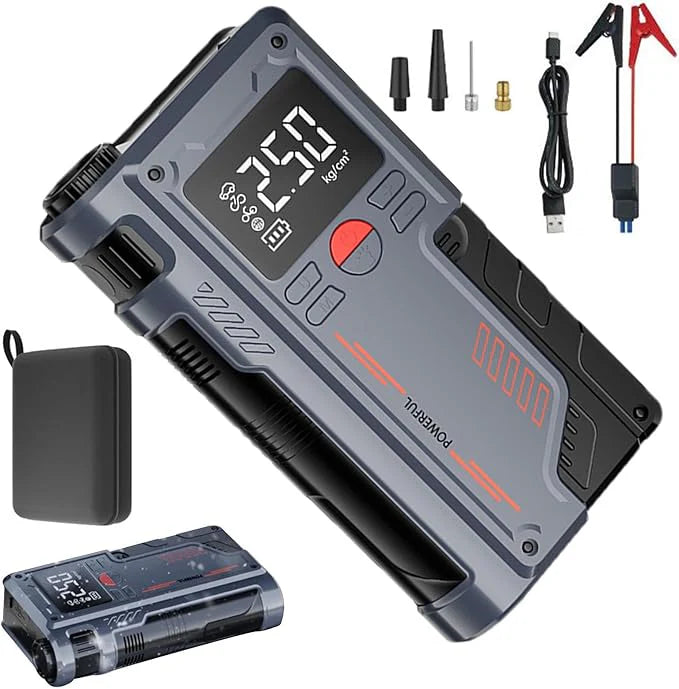 ⚡ Portable Car Jump Starter with Digital Display – Powerful Battery Booster 🚘