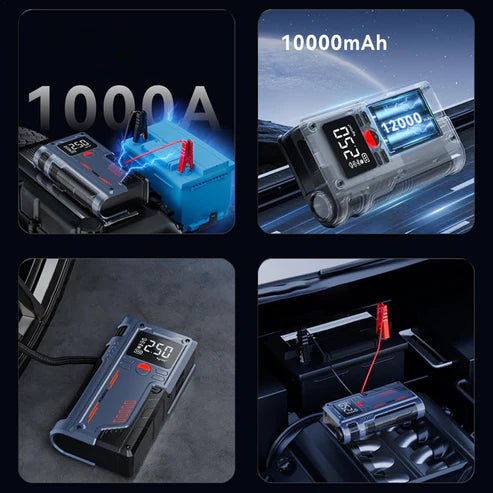 ⚡ Portable Car Jump Starter with Digital Display – Powerful Battery Booster 🚘