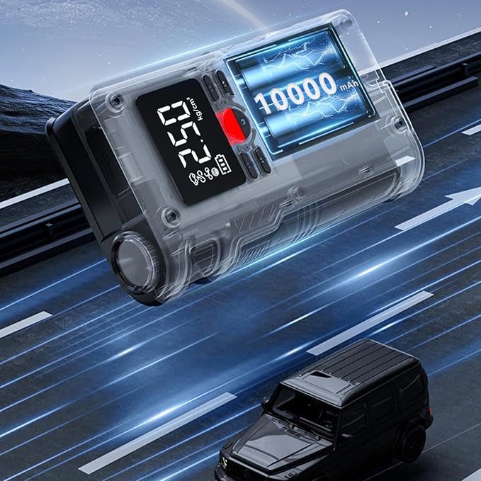 ⚡ Portable Car Jump Starter with Digital Display – Powerful Battery Booster 🚘