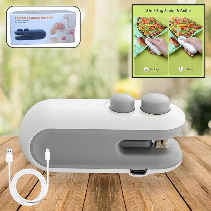 🔥 Portable Heat Sealing Machine – Mini Bag Sealer for Snacks, Food & Travel 🍿